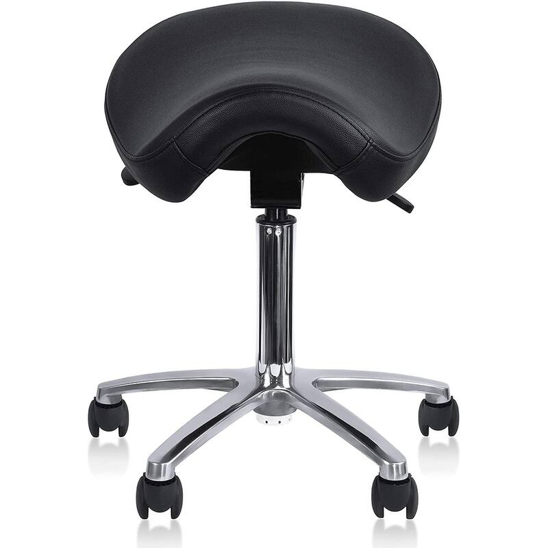 Adjustable Saddle Stool Tilt Backless Chair With Wheels Salon Dental Hygienist Rolling Dentist Clinical Hospital Lab Exam