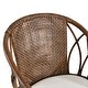preview thumbnail 4 of 7, Bohemian 18" Seat W Rattan Barrel Arm chair with Upholstered Seat Accent Chair