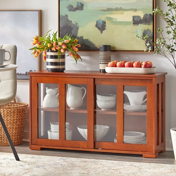 Porch Den Jefferson Sliding Glass Door Stackable China Cabinet