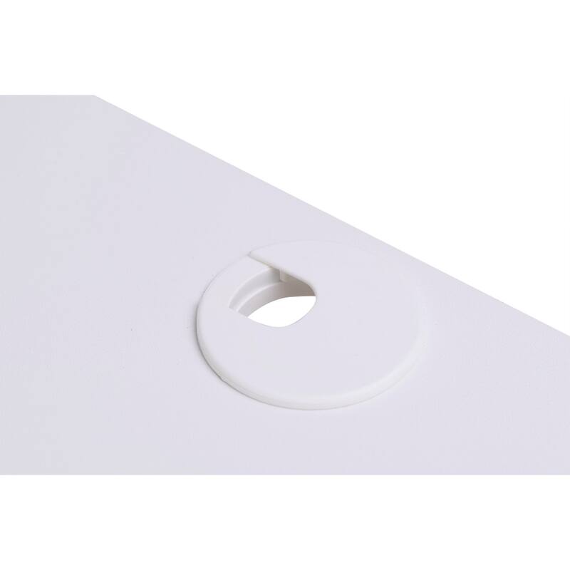 Rocelco 32 in. W White Height Adjustable Standing Desk Converter with Anti Fatigue Mat, Dual Monitor and Gas Spring Tray System