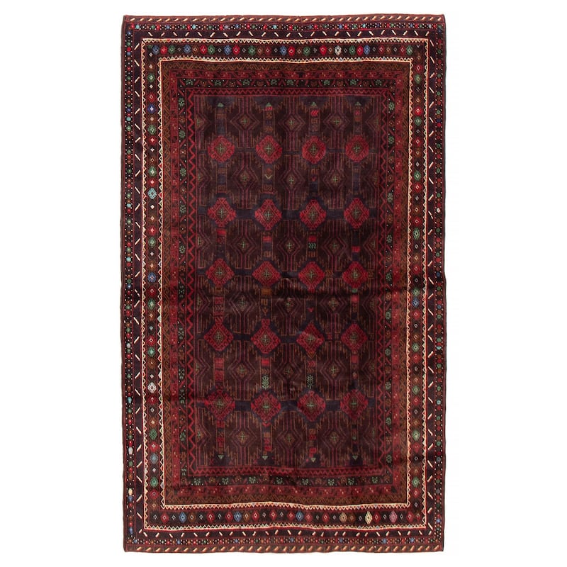 Teimani Red Rug 4'1" x 6'10" - 4'1 x 6'10 - Red - 4'1 x 6'10