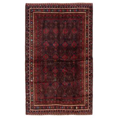 Teimani Red Rug 4'1" x 6'10" - 4'1 x 6'10