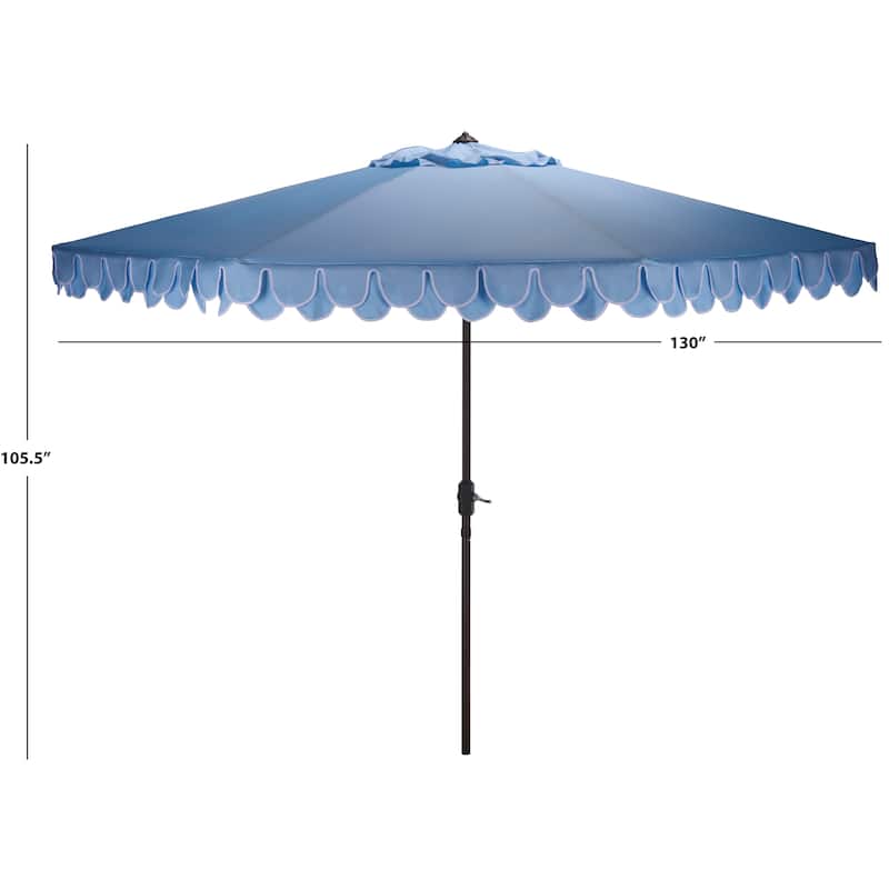 SAFAVIEH Outdoor Vilborg Valance 11Ft Round Umbrella
