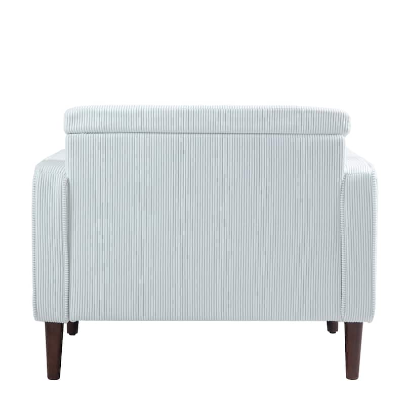 2 Set Modern Wide Armchair Corduroy Accent Chairs