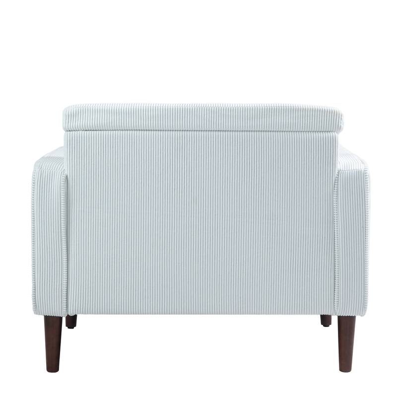 3-Piece Corduroy Tufted Club Armchair and Loveseat Set for Living Room