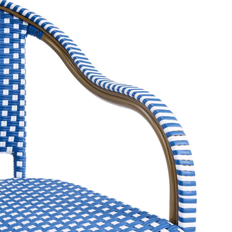 Christopher Knight Home - CaféBreeze Outdoor PE Wicker Dining Armchair with Aluminum Frame