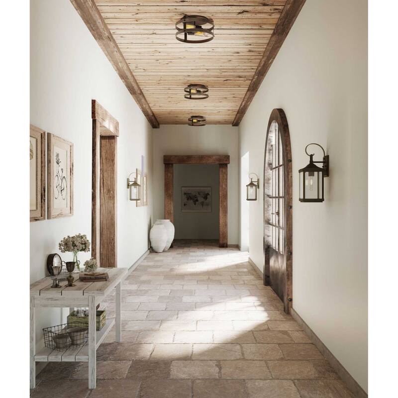 Progress Lighting Gulliver 2 Light 14" Wide Outdoor Semi-Flush Drum