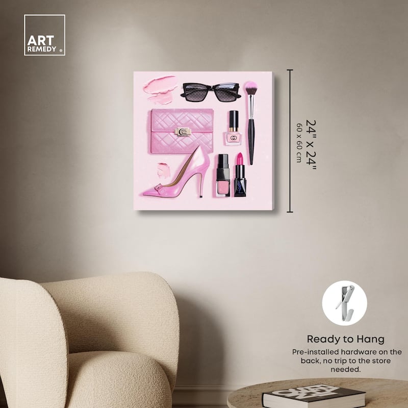 Pink Passions Canvas by Art Remedy, Gallery Wrapped