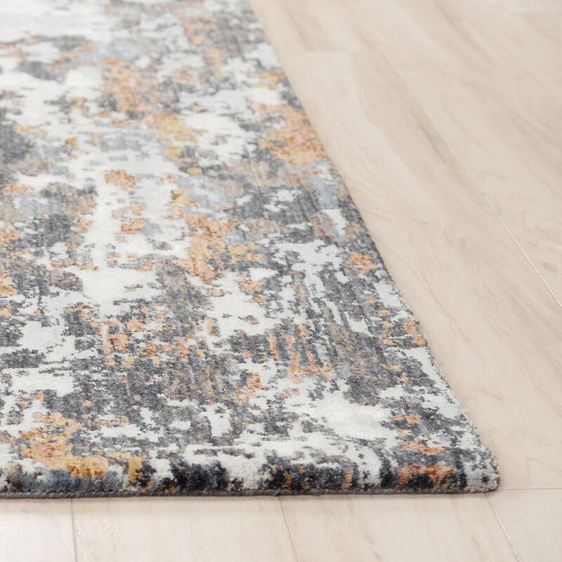 Alora Decor Lake Transitional Gray/Multi Recycled Polyester Area Rug