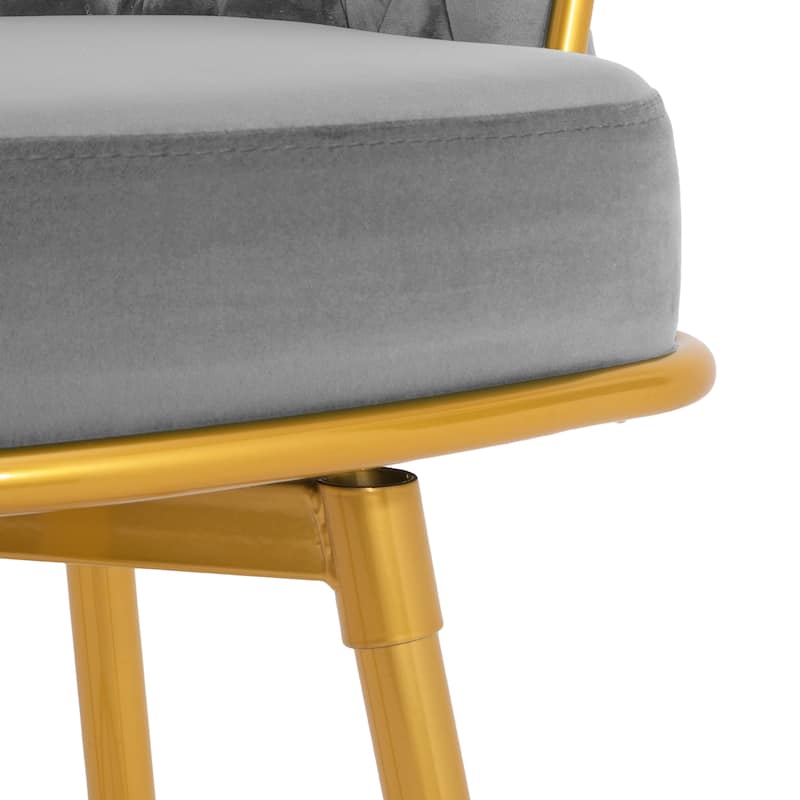 Christopher Knight Home - Lila Modern Gold Finish Swivel Counter Height Bar Stools (Set of 2 )