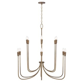 40" W x 38" H 12-Light Chandelier in Mystic Bronze - 40"W x 39"H