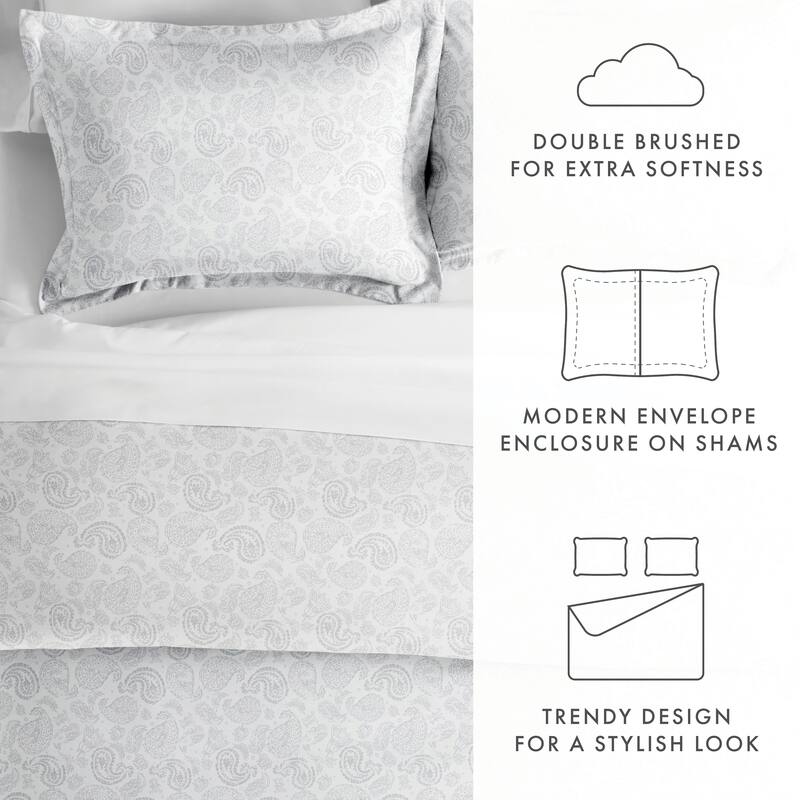 Becky Cameron Coarse Paisley 3 Piece Duvet Cover Set