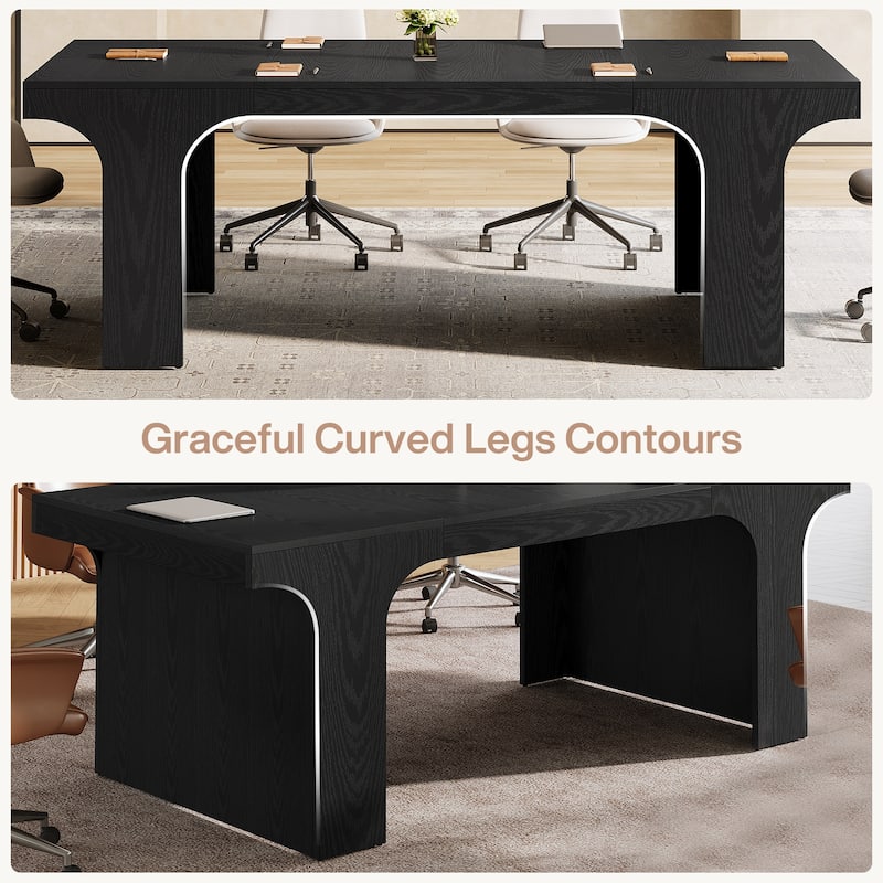 Large Executive Conference Table, Office Meeting Table, Boardroom Computer Writing Desk Workstation Accent Table
