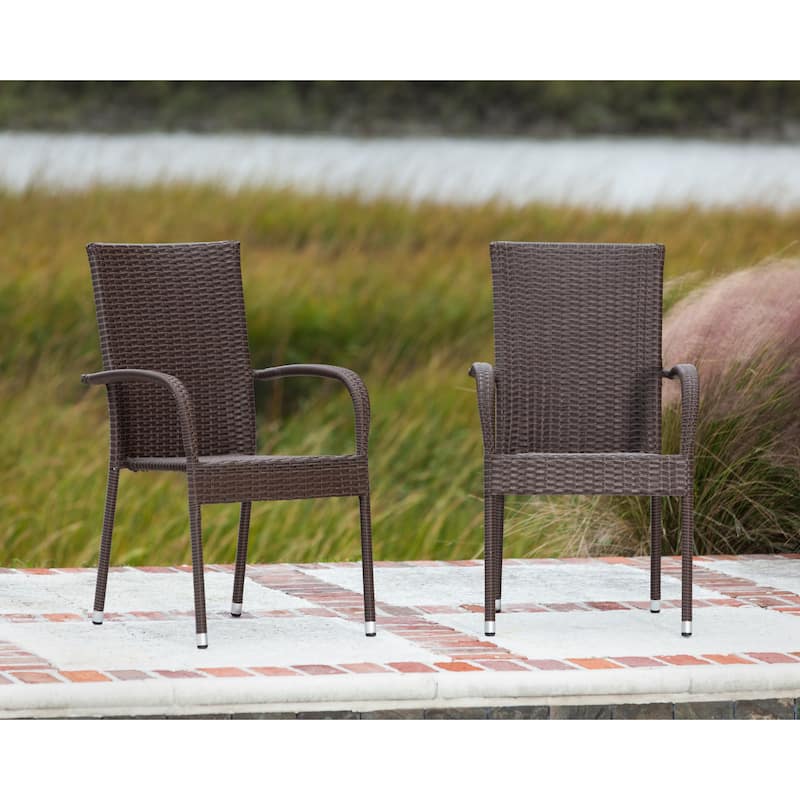 Wetau Stackable Outdoor Wicker Chairs (Set of 4) by Havenside Home - N/A