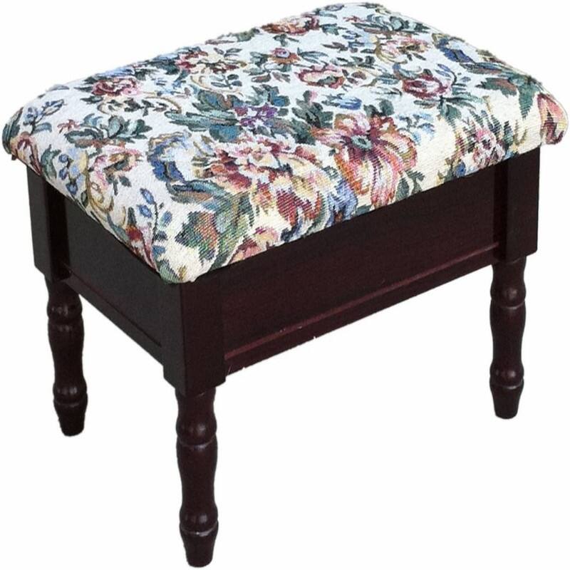 Foot Stool 13.2"D x 17.84"W x 5.12"H Cherry
