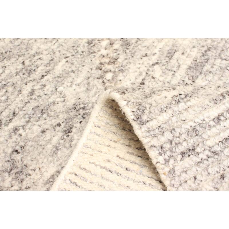 ECARPETGALLERY Hand-knotted Tangier Grey Wool Rug - 5'3 x 8'2