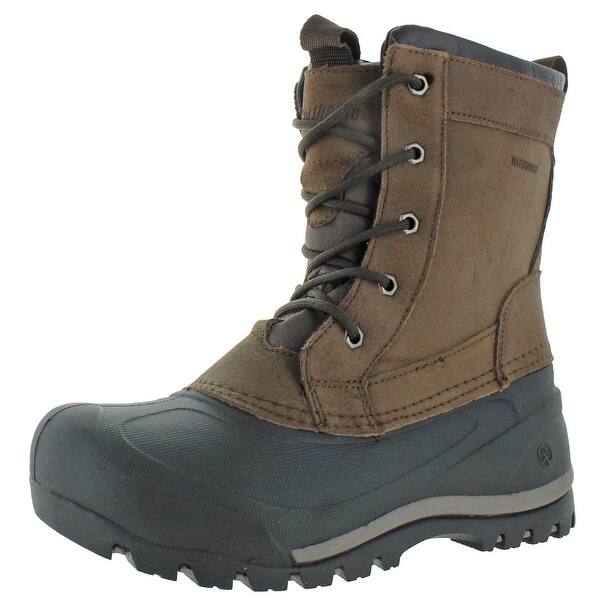 Shop Northside Men S Cornice Waterproof Leather Thermolite Winter Snow Duck Boots Overstock 13064432