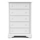 preview thumbnail 6 of 5, Furniture of America Gertie Modern White Rubberwood 5-Drawer Chest