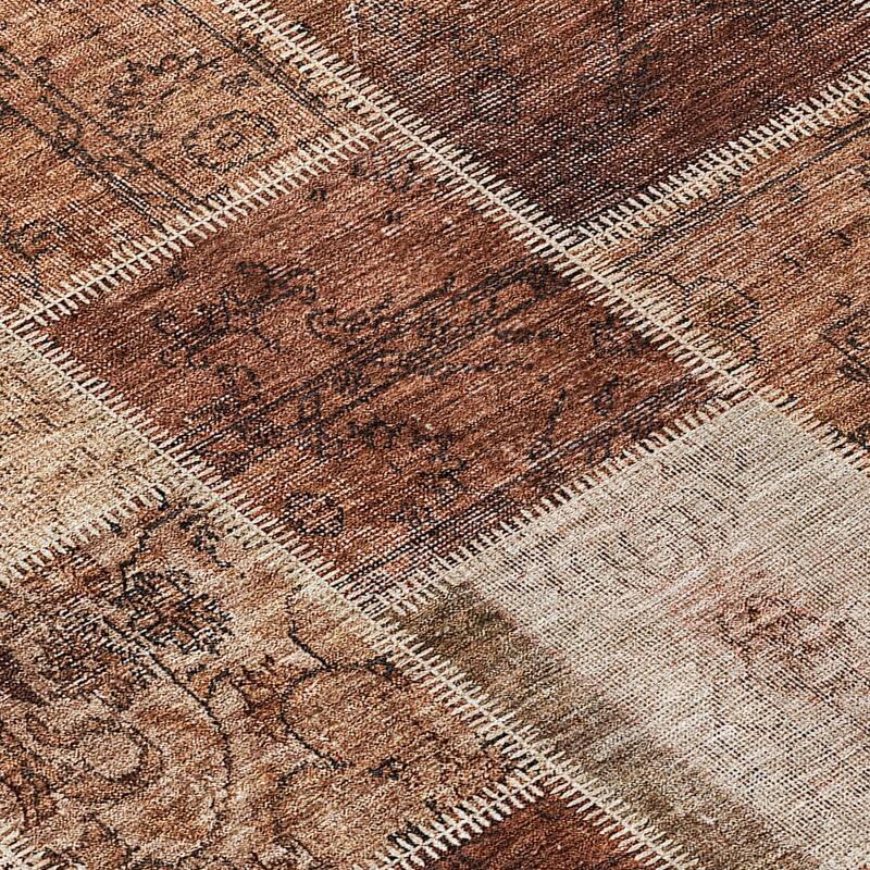 Machine Washable Indoor/ Outdoor Chantille Traditional Patchwork Rug