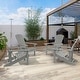 preview thumbnail 81 of 102, BONOSUKI Patio Adirondack Chair w/Cupholder,Weather Resistant-Set of 4 LineGray