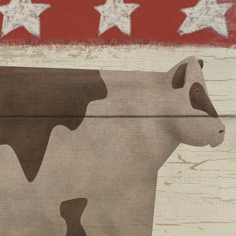 Americana Cow by Willowbrook Fine Art Canvas Art Print