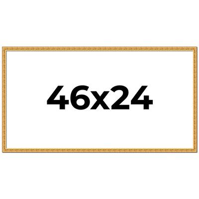 46x24 Frame Gold Real Wood Picture Frame Width 1 inches | Interior