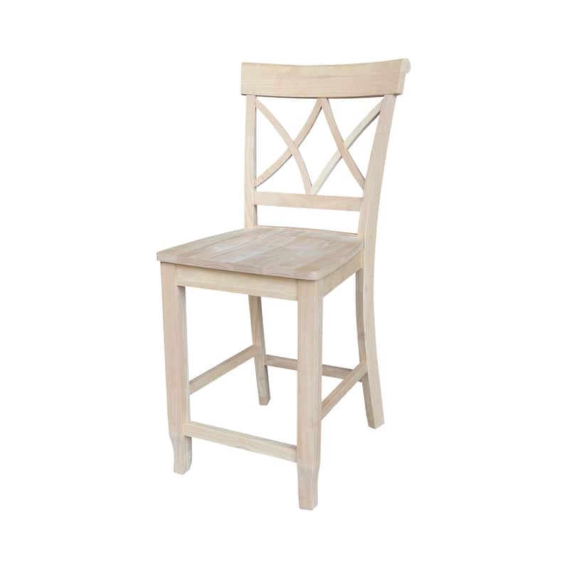 Lacy Solid Wood Counter Height Stool - 24"