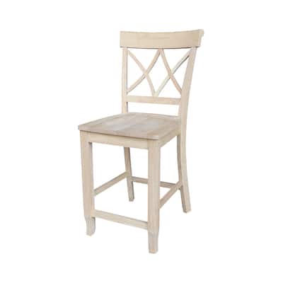 Lacy Solid Wood Counter Height Stool - 24"