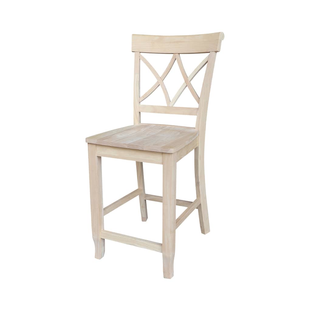 Lacy Solid Wood Counter Height Stool - 24"