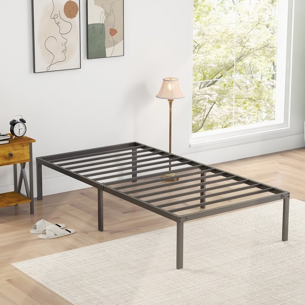 Black Metal Platform Bed Frame Bed Bath & Beyond 38261184