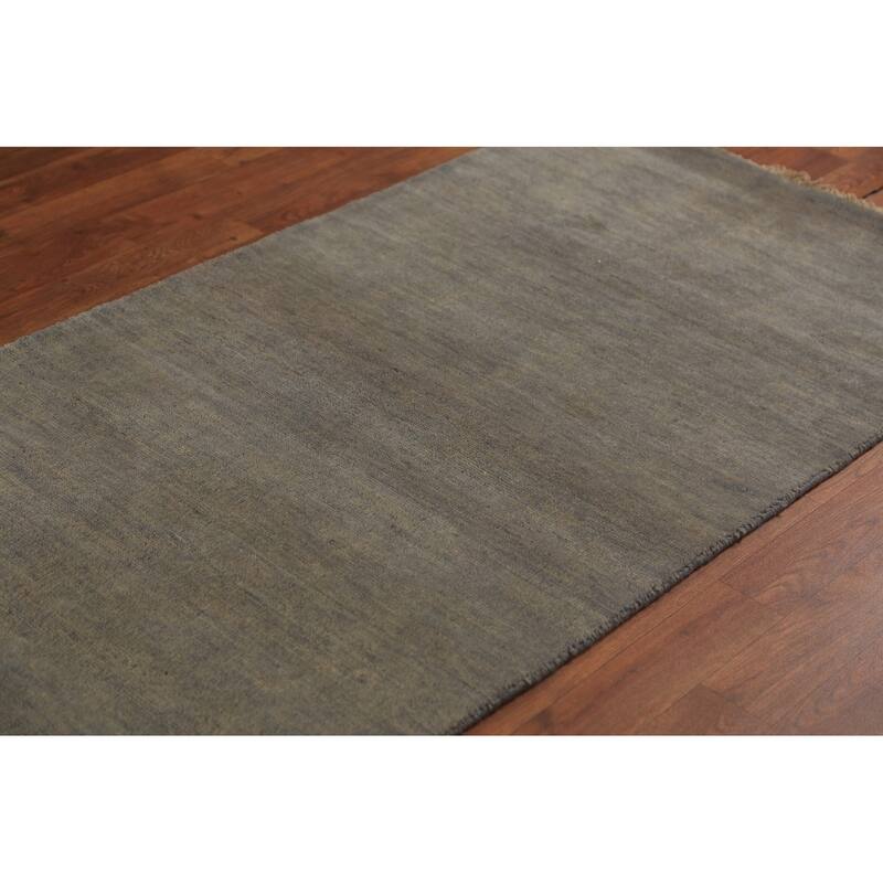 Gabbeh Oriental Runner Rug Handmade Stripe Wool Carpet - 2'9" x 9'4"