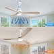 preview thumbnail 15 of 51, 60 Inch Solid Wood Ceiling Fan with Light and Remote, Reverse Functions, Integrated Light Optional