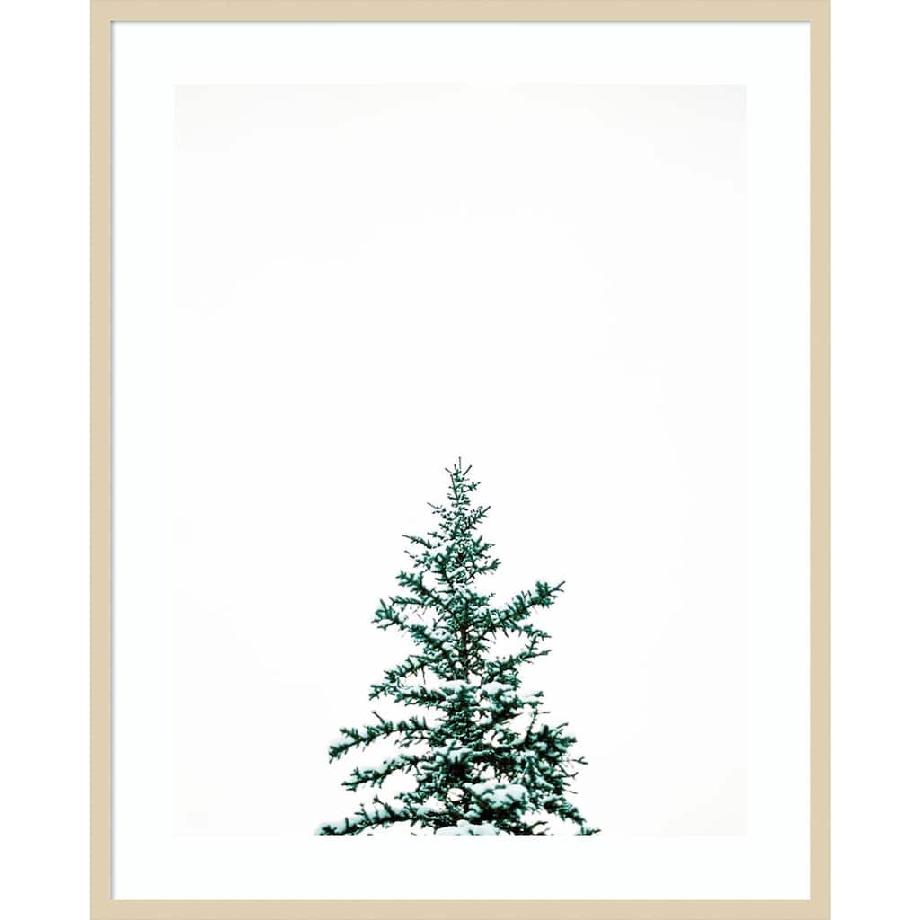 Winter Trees V by Justine Milton Wood Framed Wall Art Print