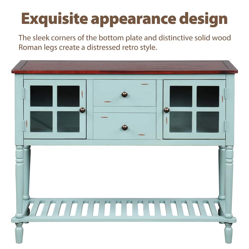 Sideboard Console Table with Bottom Shelf
