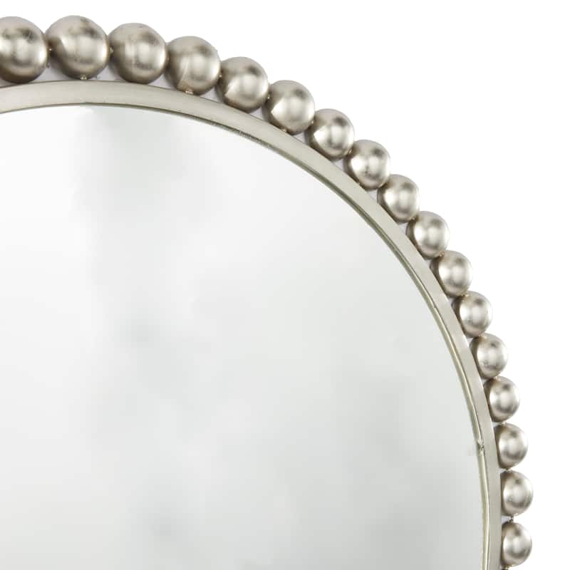 CosmoLiving by Cosmopolitan Metal Wall Mirror with Bead Detailing - Gold or Silver