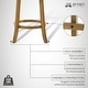 preview thumbnail 4 of 16, Elle Modern Swivel Bar Stool, Upholstered Counter Height Chair with Wood Frame