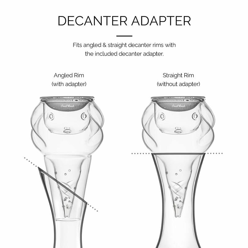 Final Touch Conundrum Aerator For Wine Decanters - 4.3 x 6.9 in