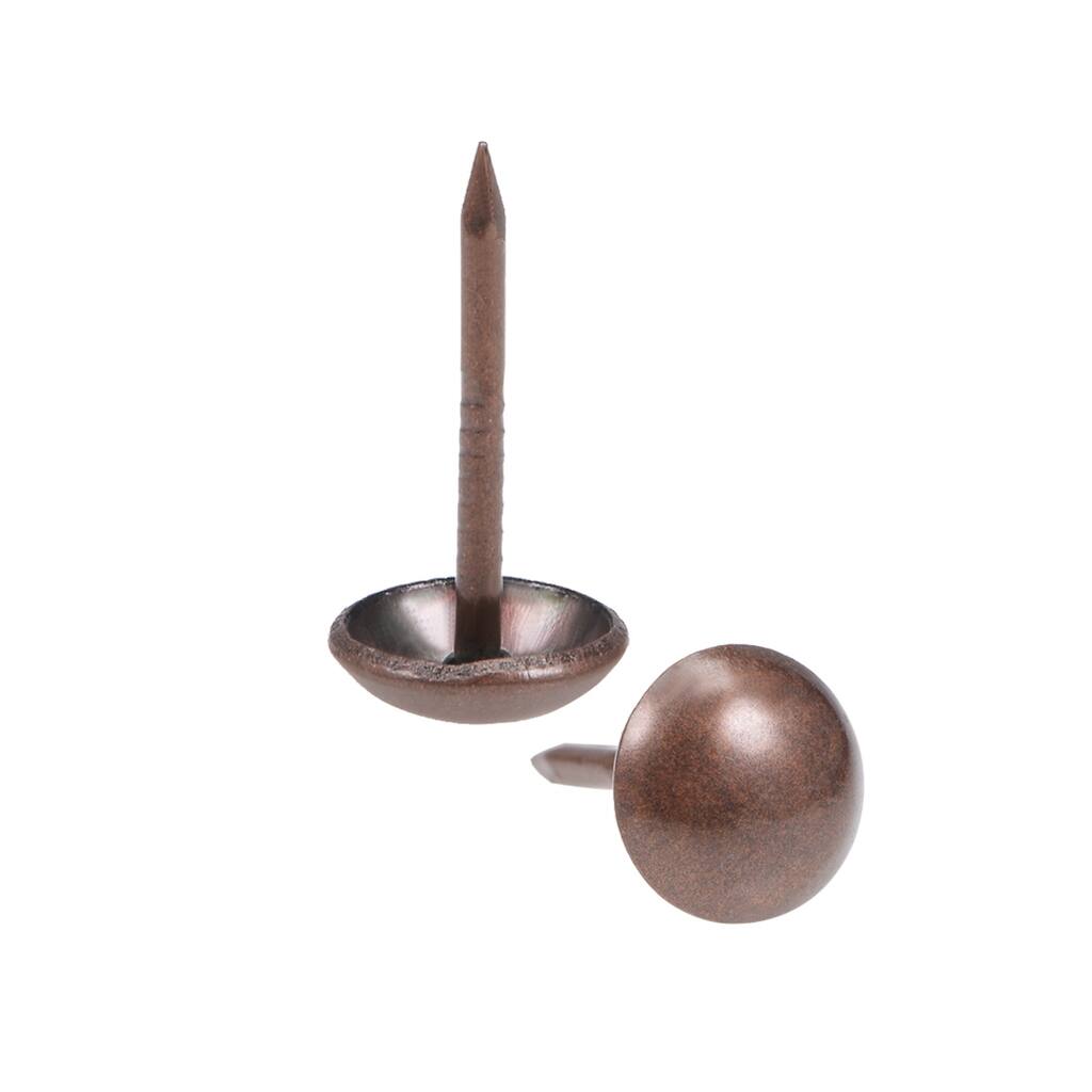 Upholstery Nails Tacks 9mm Head Dia Push Pins Copper Tone 25 Pcs - Copper Tone - 9mm x 17mm , 25 Pieces