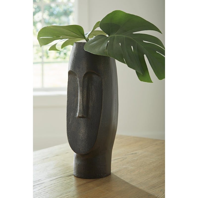 Signature Design by Ashley Elanman Brown Vase - 6" W x 5" D x 12.5" H