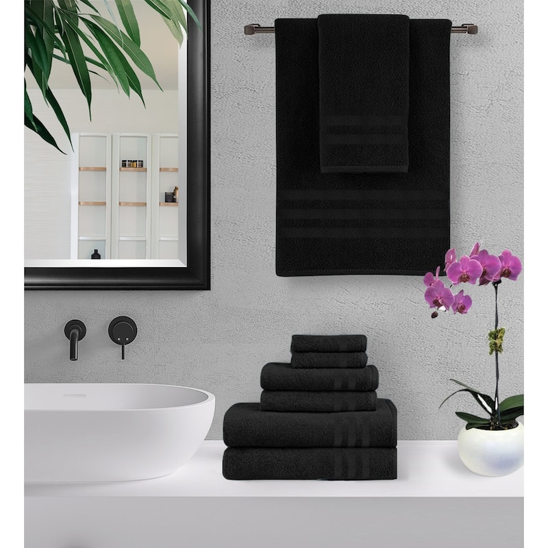 Home Sweet Home 6-Piece 650 GSM Cotton Bath Towel Set