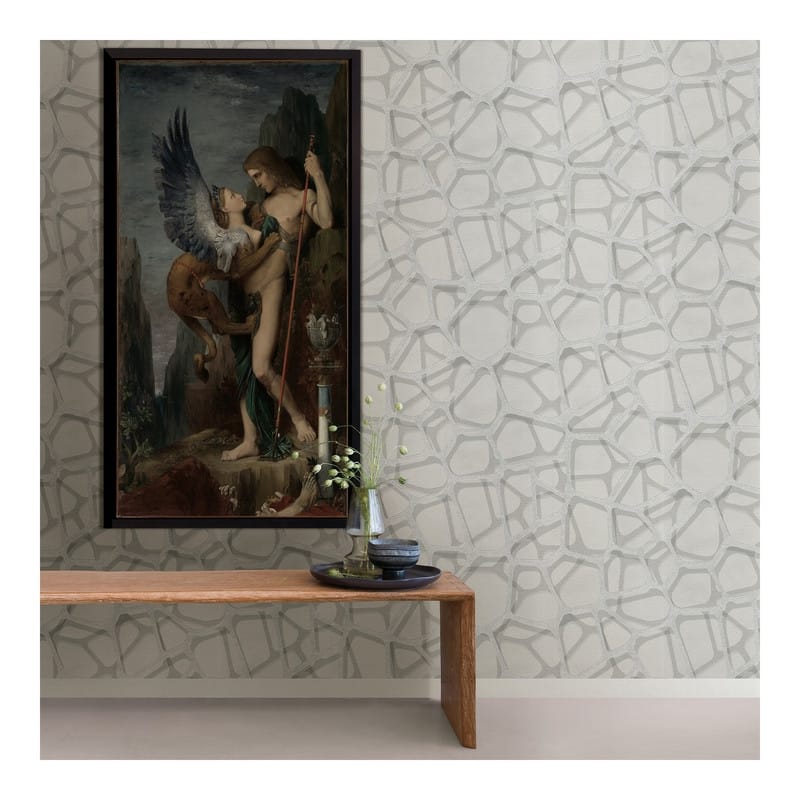 Fine Decor Connery Light Grey Abstract Wallpaper - 20.5 x 396 x 0.025