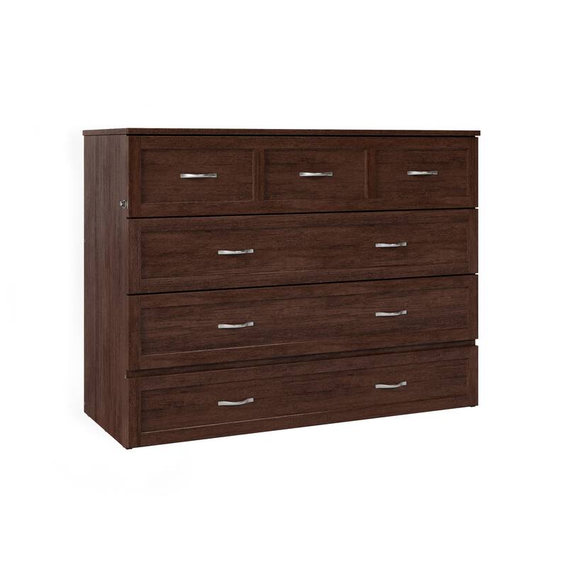 AFI Northfield Murphy Bed Chest with 6" Mattress, Storage Drawer & Built-In Charger