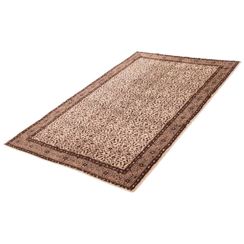 ECARPETGALLERY Hand-knotted Melis Vintage Cream Wool Rug - 5'9 x 9'4