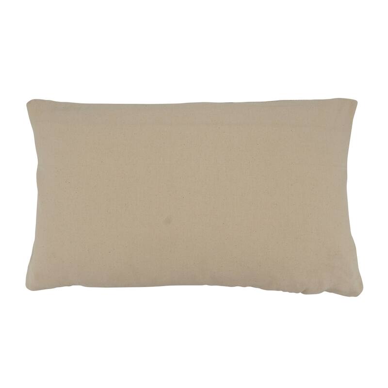 Striped Pillow With Tassel Design
