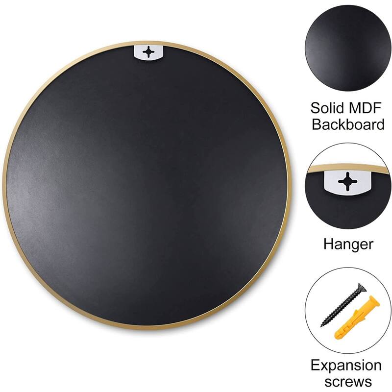 24 Inch Metal Round Bathroom Mirror