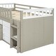 preview thumbnail 7 of 14, Brown+White Twin Size Solid Wood L-shaped Loft Bed and Twin Platform Bed with 7 Drawers and Full Guardrails