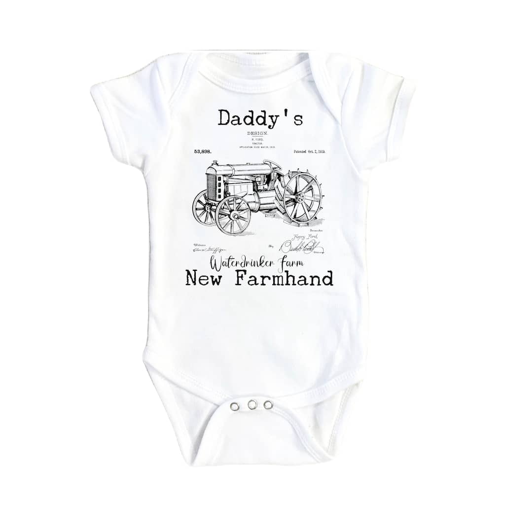 Farm Patent - Baby Boy Girl Clothes Infant Bodysuit Funny Cute Newborn