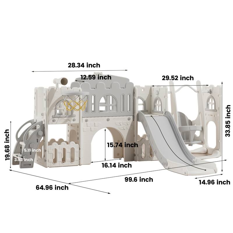 Toddler Kids Slide Swing Outdoor and Indoor Play set