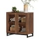 preview thumbnail 31 of 62, WAMPAT Multifunctional Sideboard Buffet Cabinets with Glass Doors, Modern Sideboard with Adjustable Shelf, Coffee Bar Cabinet