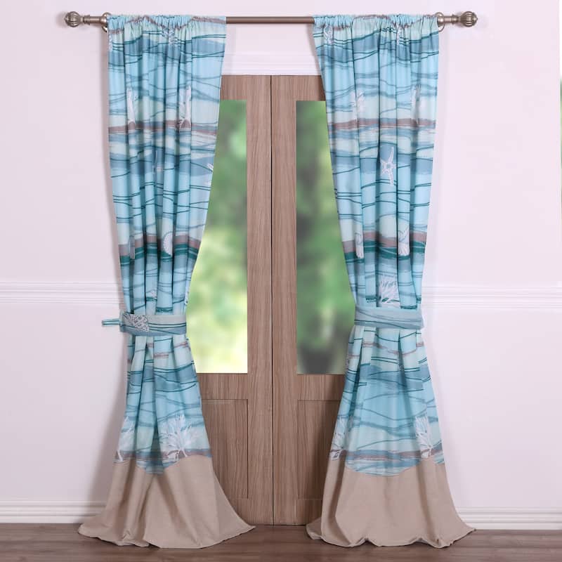 Greenland Home Fashions Maui Coastal Curtian Panels (Set of 2)